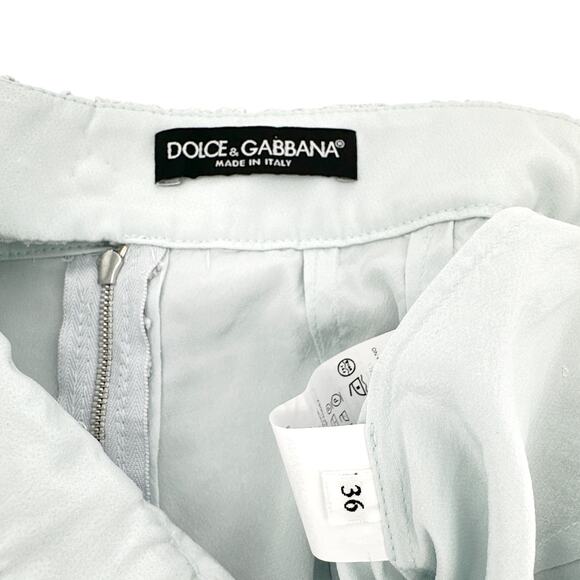 DOLCE & GABBANA Lace Skirt Ice Light Blue XS - Picture 6 of 9